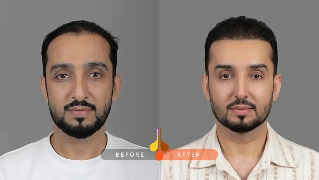 Natural-looking hair transplant result in Kuwait