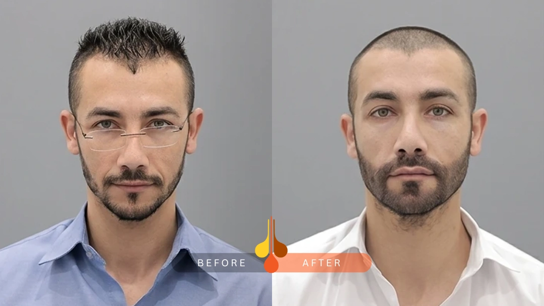 نتائج طبيعية لزراعة شعر اللحية والشارب في دبي